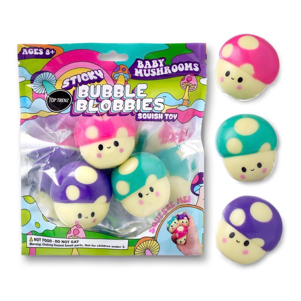 Bubble Blobbies Baby Mushrooms Squishy Toy - Brand New